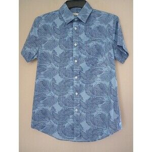 Code Blue Hawaiian Style 100% Cotton Short Sleeve Shirt Size Medium